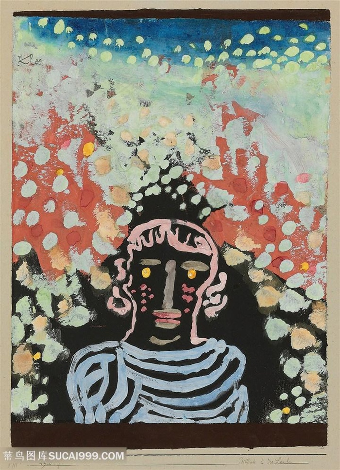 保罗克利手绘唯美女性抽象插画