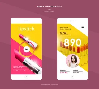 UI多页面包装展示手机APP交互界面样机长图概念PSD设计模板