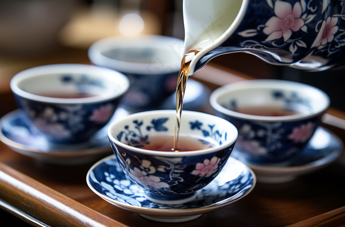 泡茶精美的茶具摄影图(4080x2688)