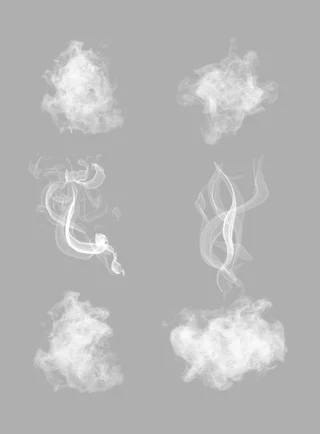 烟雾笔刷效果png组合元素免扣