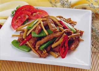 茶树菇炒牛柳 28元