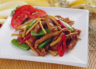 茶树菇炒牛柳 28元