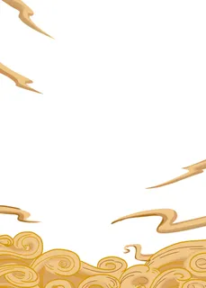 中国风国潮祥云插画手绘云彩图案海报云层装饰背景PSD设计素材