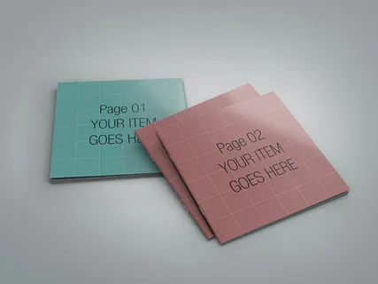 简约画册样机展示效果