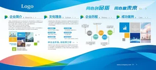 蓝色大气公司简介企业展板