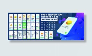 手机移动端整套APP交互UI界面套图作品集EPS矢量图设计素材