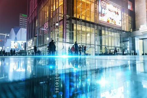 城市里的商业街 城市里的商业街