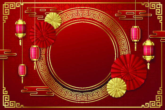 设计新年背景装饰