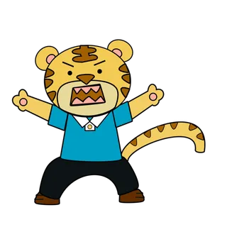 卡通小老虎PNG免抠插画素材可爱动物老虎插画贴图PNG免抠设计素材