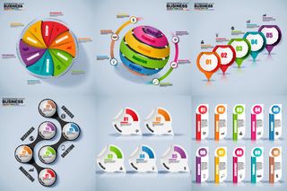 ppt素材3d数据图表模板可视化图形统计标签矢量图标模型ai源文件