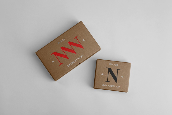 纸盒包装盒封面设计Paper Box Mockups