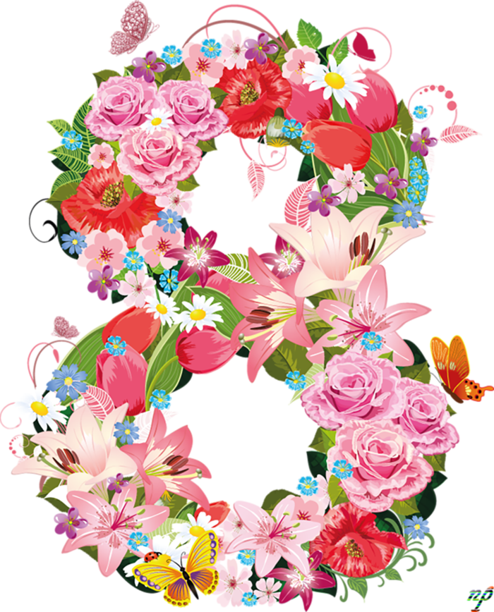 花朵装扮女神节