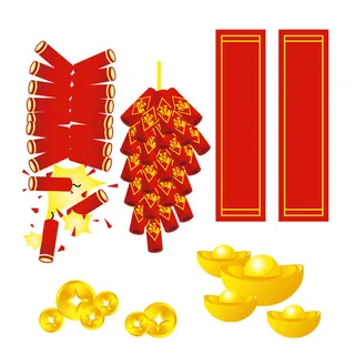 焰火对联灯笼装饰新年 焰火对联灯笼装饰新年