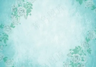 玫瑰蓝色淡雅背景图片