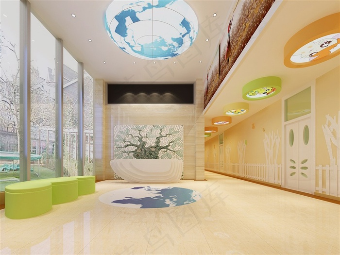 接待大厅的效果图