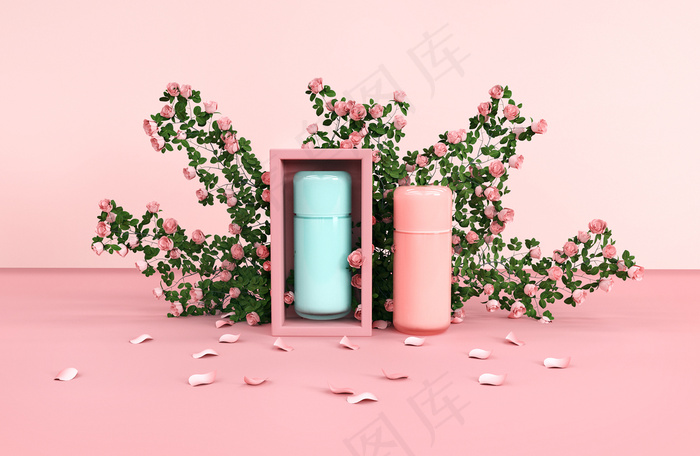 C4D电商场景模型渲染背景