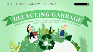 英文环保宣传海报PSD模板