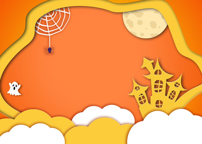 狂欢万圣节橙色背景