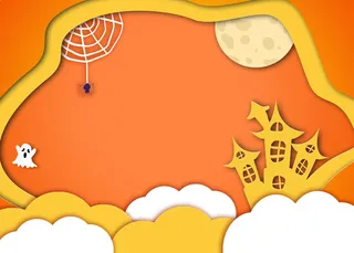 狂欢万圣节橙色背景