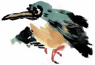 鸟禽欣赏花图片素材