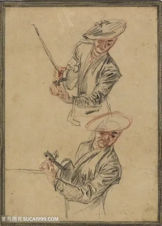 手绘男士艺术装饰画