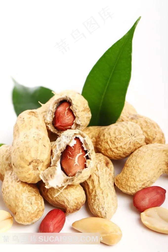 剥开的花生高清摄影图片