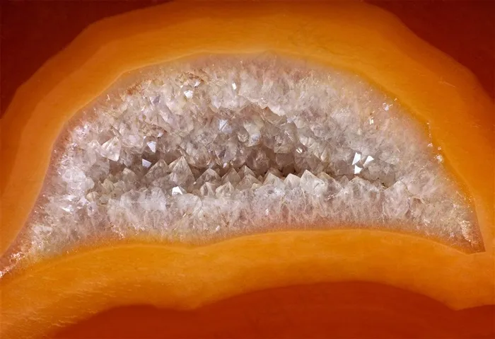 橙黄色水晶矿石材质背景高清图片