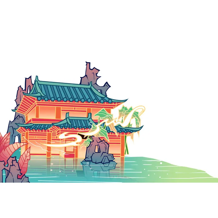 国潮风旅游建筑城市地标景区北京上海插图插画元素素材设计模板psd模版下载