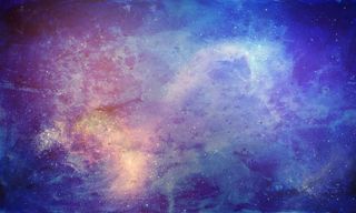 奇幻银河系闪亮星空背景高清图