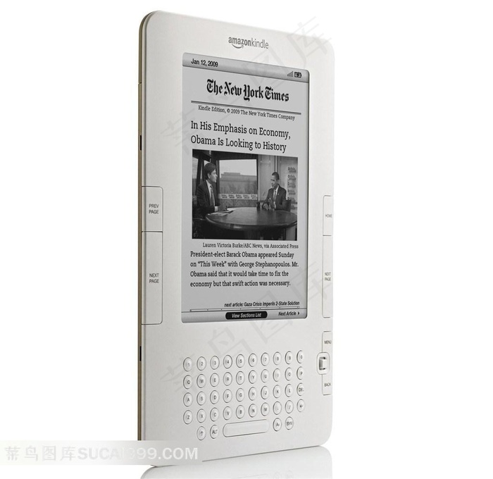 kindle电子阅读器白色背景
