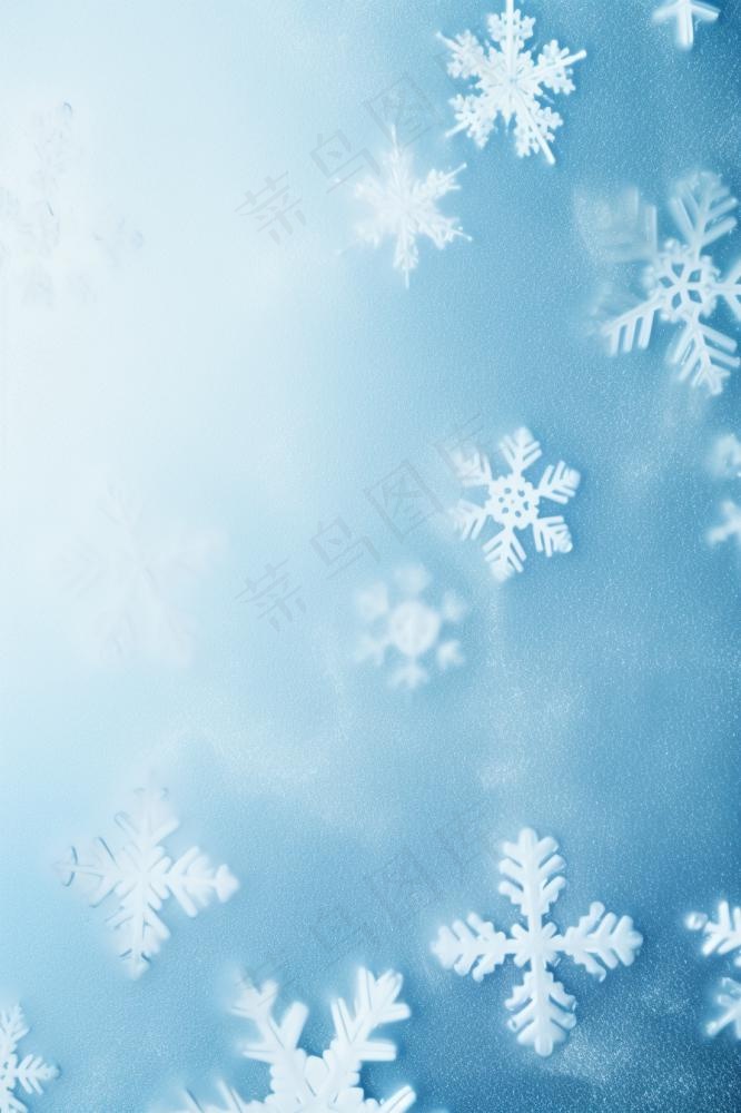 简约雪花大雪背景(896x1344)