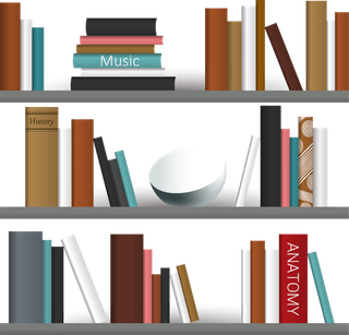 书架卡通简笔素材少儿兴趣班