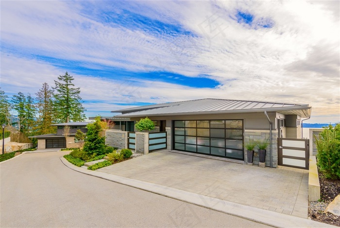 海边别墅园林摄影