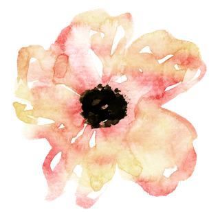 唯美森系手绘水彩花朵 免抠