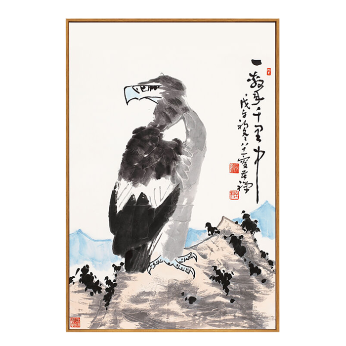 秃鹫画卡通装饰画