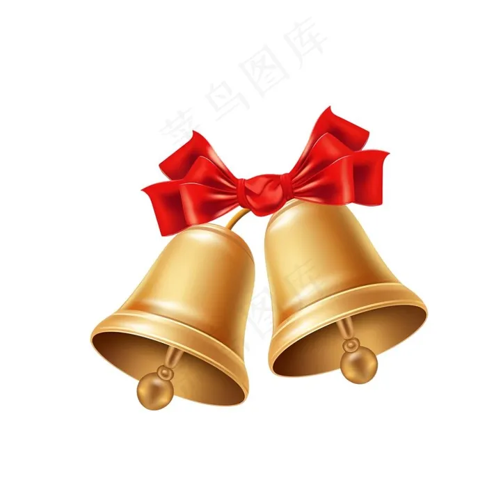圣诞铃铛装饰元素插画免抠(1024x1024)