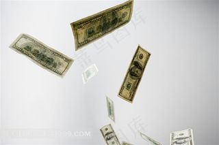 飘落的纸币图片