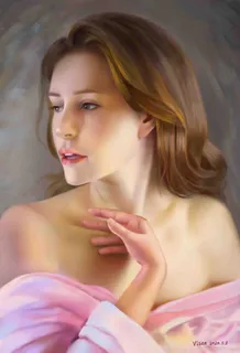 北欧手绘美女装饰画 北欧手绘美女装饰画