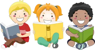 读书 卡通 同学