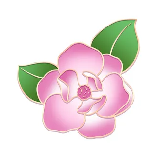 国潮风立体浮雕金边手绘花朵花卉PSD设计PNG免扣图片元素素材