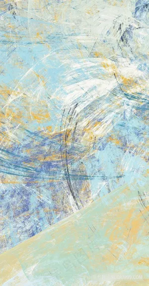 抽象水彩蓝色艺术装饰画