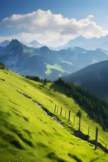 绿色山脉树林云层摄影 绿色山脉树林云层摄影