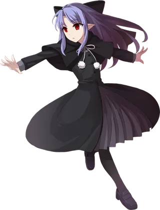 黑裙女孩素材卡通简笔