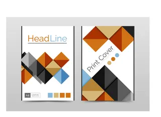 抽象矢量彩色时尚年度宣传册设计