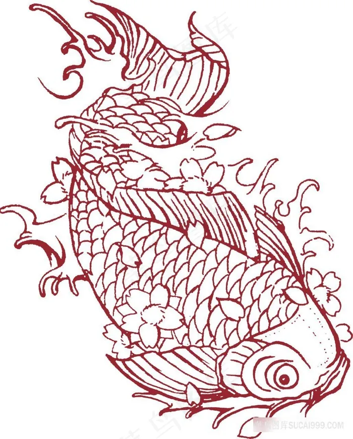 中国风锦鲤图案