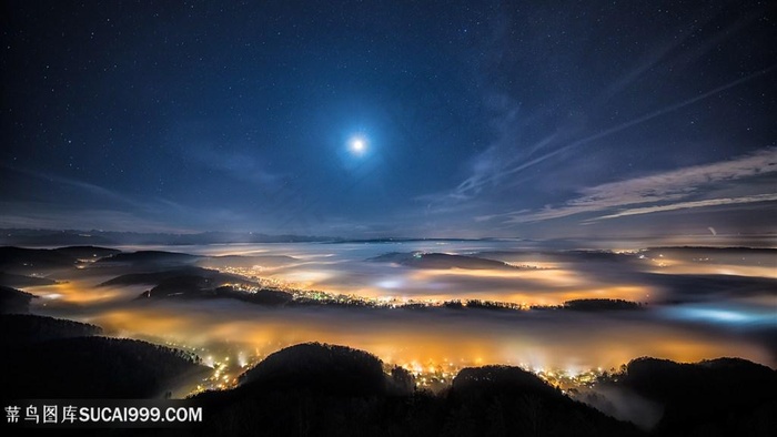 黄昏山脉山峦壁纸
