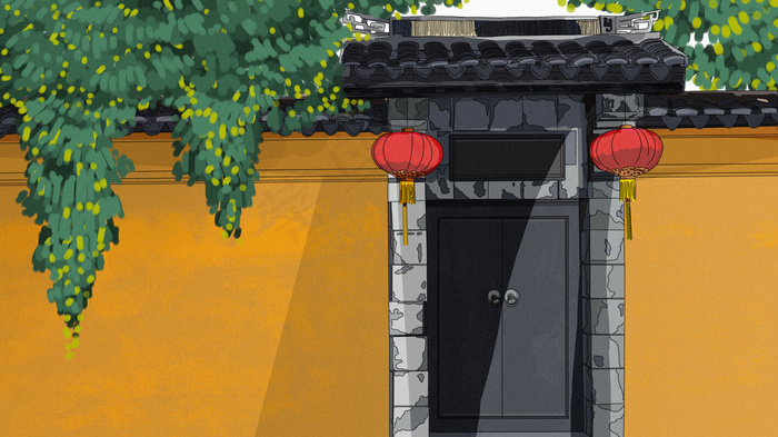 古风建筑插画