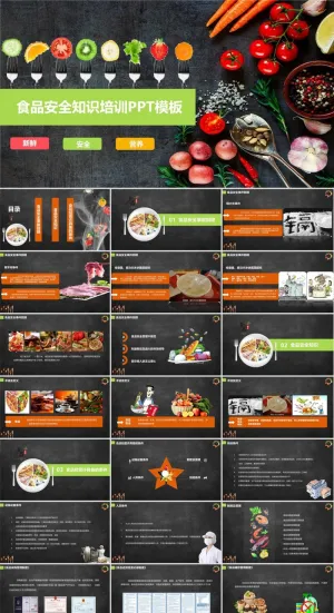 食品安全健康PPT模板ppt模版预览图