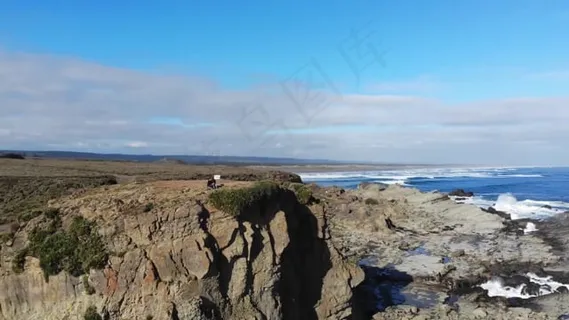 小山, 海岸, 蓝色的, 悬崖, 天空, 反射, 云, 夏天
