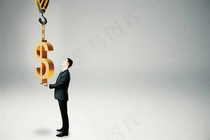 登台阶的商务人士高清图片素材